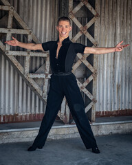 Latin Ballroom Couple in an Industrial Setting