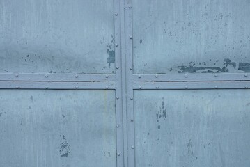gray white metal texture from old iron shabby wall with seam