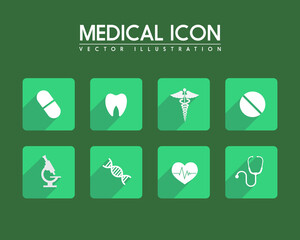 medical icons collection various colored symbol isolation