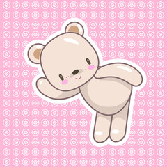 cute cartoon teddy bear dancing