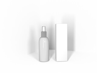 3d rendering of hand cleaner for covid disinfection, mockups