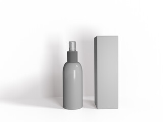 3d rendering of hand cleaner for covid disinfection, mockups