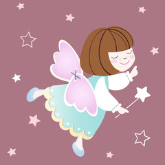 Christmas card with an angel