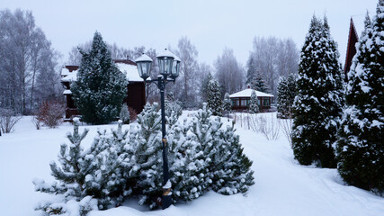 ski resort in winter