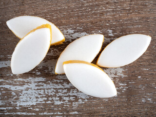 Typical almond sweets from france calissons d'aix