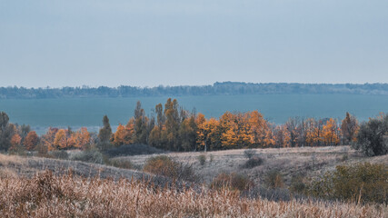 autumn landscape outside the city