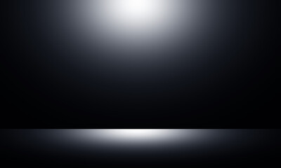 Abstract black background Studio room backdrop well for background