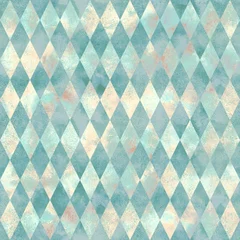  Alice in Wonderland style watercolor diamond rhombus  seamless pattern  © onanana