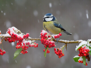 Blue tit, Cyanistes caeruleus