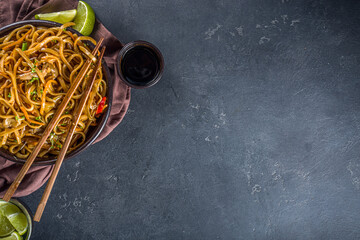 Asian style udon noodles