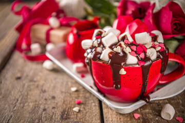 Valentine hot chocolate cup