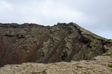 volcano La Corona on Lanzarote island (Canary Islands, Spain)