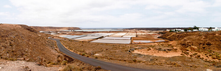 Open air drying salts in the open air along the coast of the island.