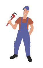 plumber character vector illustration isolated 