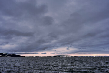 clouds over the lake