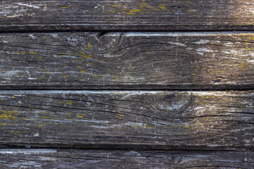 Wooden background texture. Old, scratched, natural,  gray brown vintage wood surface