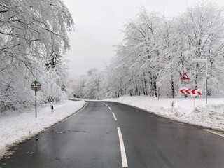 Schnee am Feldberg im Taunus (Lockdown, Verkehrschaos)