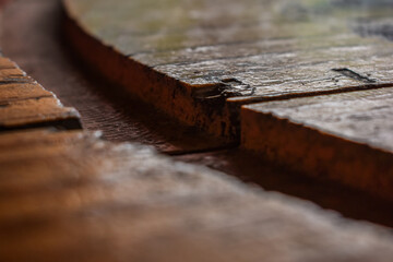 old wooden table