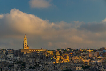 Naklejka premium UNESCO site - ancient town of Matera (Sassi di Matera) Basilicata, Southern Italy