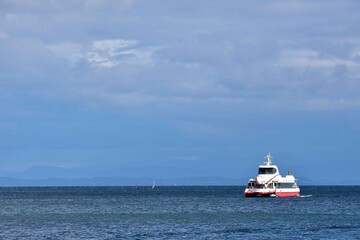 Bodensee mit Schiffen Panorama