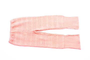 Old retro style children pants isolated ont he white background.