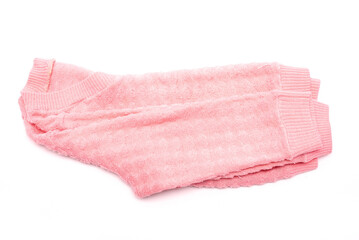 Old retro style children pants isolated ont he white background.