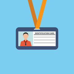 Identification card for man. Vector illustration.