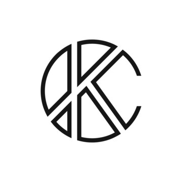 Initial kc letter logo vector template design. Linked letter ck logo design.