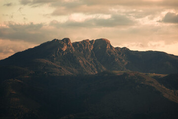 Fototapeta na wymiar Look Aiako Harriak three peaks on a natural park; at the Basque Country. 