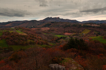 Look Aiako Harriak three peaks on a natural park; at the Basque Country.	
