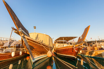 Wooden boats in Doha
