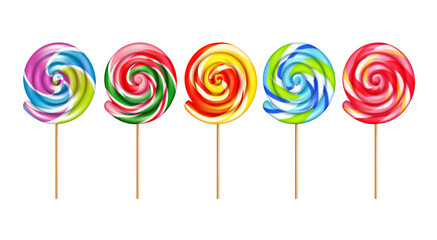 Lollypops Colorful Realistic Set