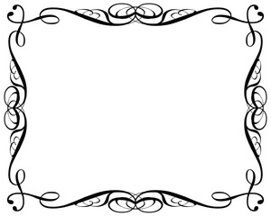 Decorative vintage frames on a white background