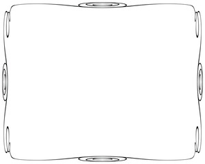 Decorative vintage frames on a white background