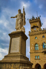 Fototapeta na wymiar San Marino during covid period without tourists 