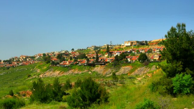 Panorama of the Upper Galilee from the tops of the hills surrounding Lake Kinneret or the Tiberias Sea. 4K
