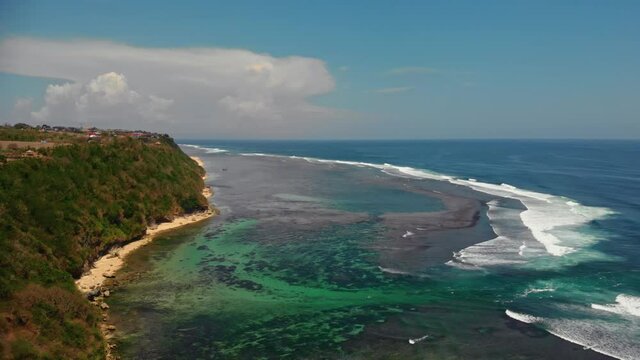 Flight overlooking the wonderful power of the Indian Ocean and the formation of the rip current.