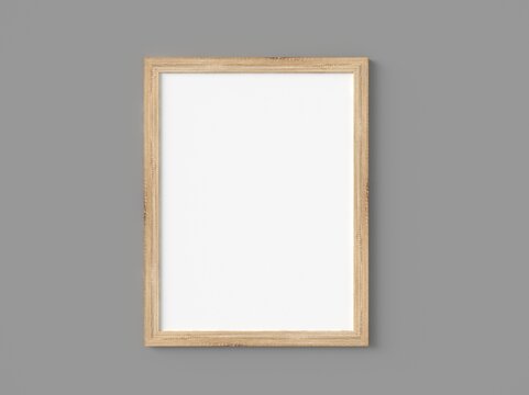 Image Poster Freame with a Grey Background 3D Render Mockup
