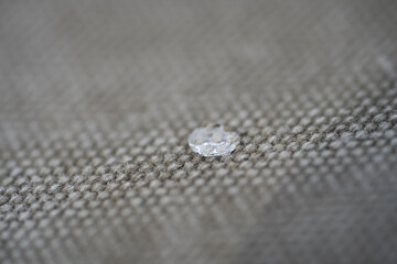 Grey textile texture with water drops