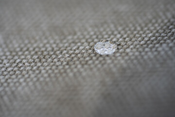 Grey textile texture with water drops