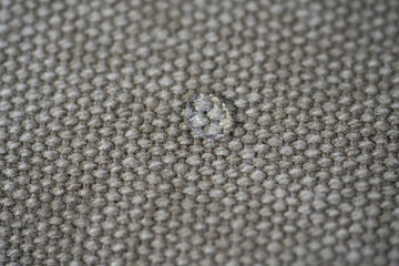 Cotton texture grey with waterdrop close up macro abstract