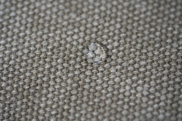 Cotton texture grey with waterdrop close up macro abstract