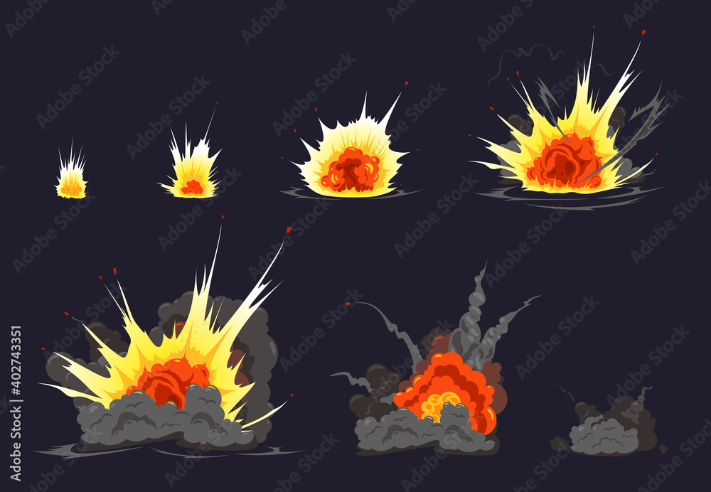 Poster bomb explosion animation serie