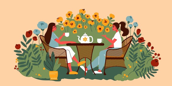 Garden Tea Drinking Composition