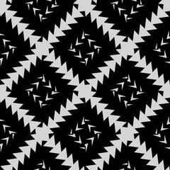 Black and white texture. Abstract seamless geometric pattern. 