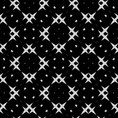 Black and white texture. Abstract seamless geometric pattern. 