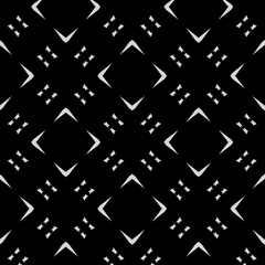 Black and white texture. Abstract seamless geometric pattern. 