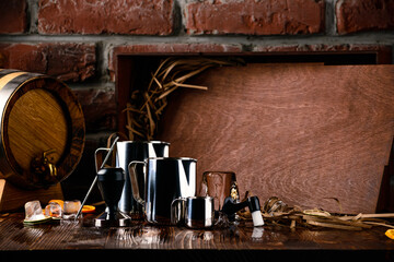 Set of Stainless Steel Milk Pitchers Jugs. Foaming Jug for barista. Coffee Accessories. Barista Kit