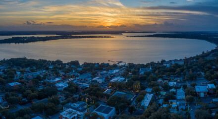 Mount Dora Aerial Sunset