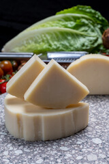 Cheese collection, Italian pasta filata aged cheese provolone from Cremona, Northwest of Italy